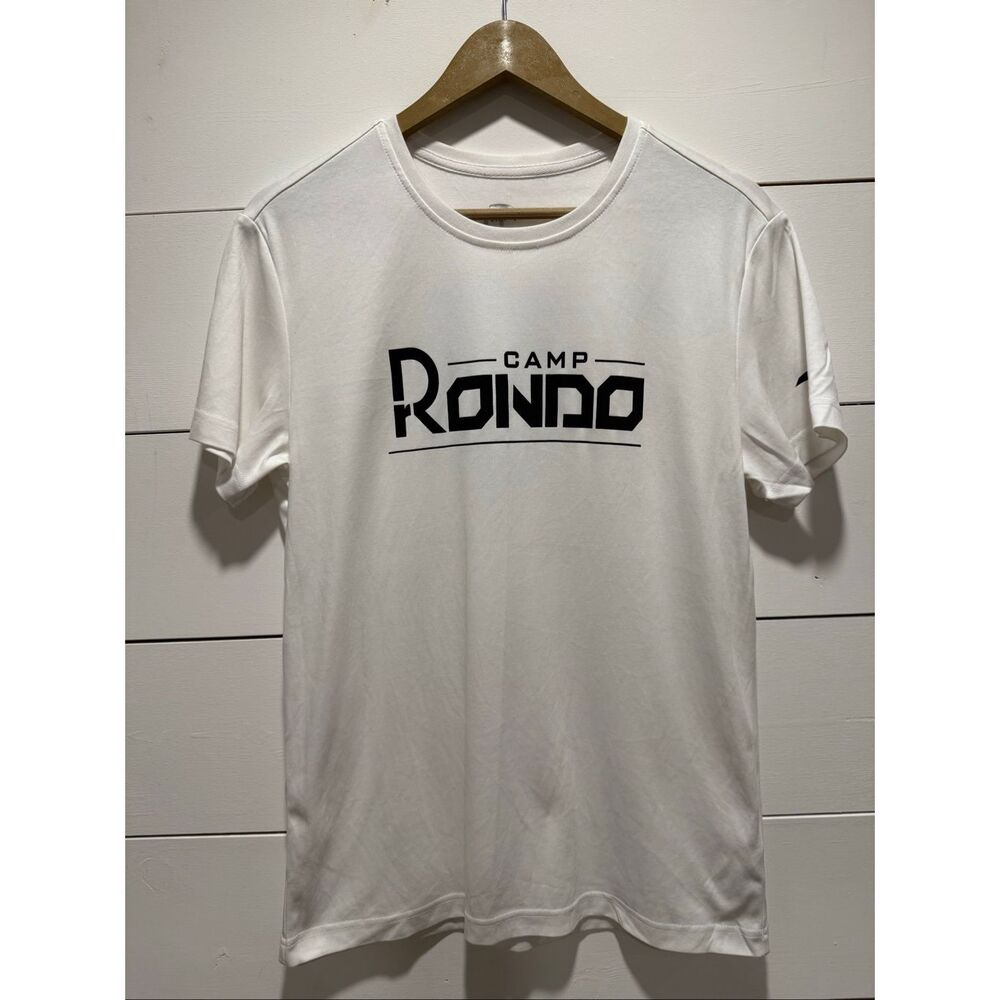Anta Camp Rondo Athletic Performance T-Shirt | Youth XL | White | #9 Graphic